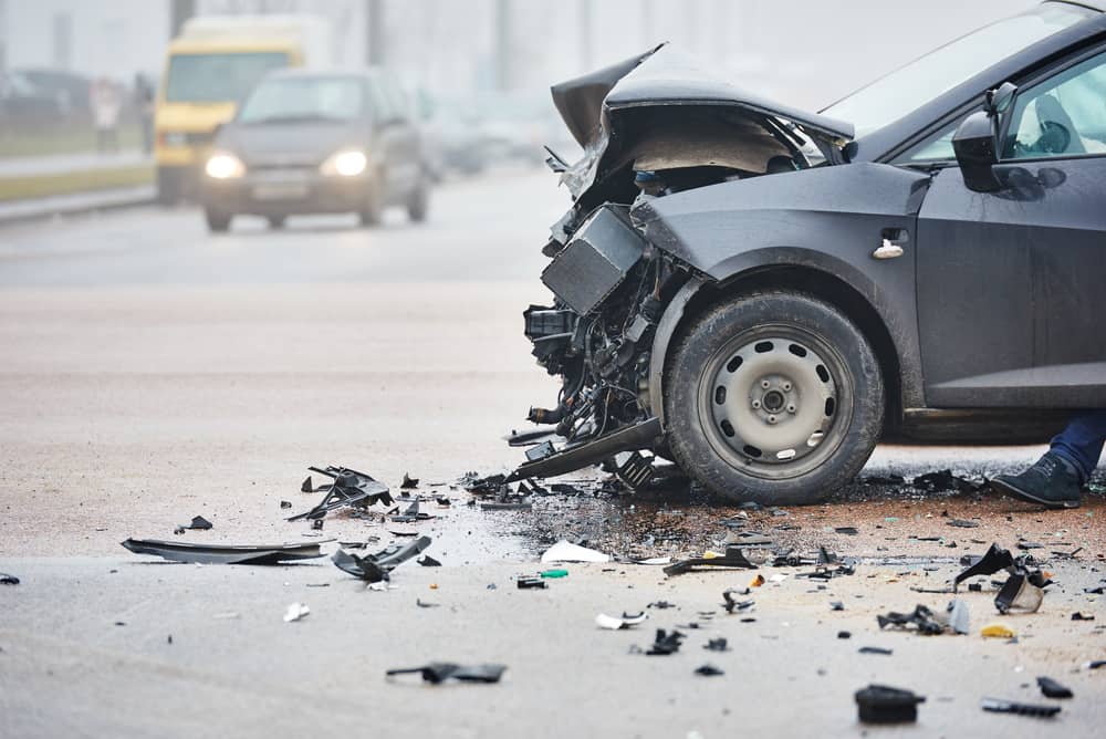 Photo of a Heavy Damaged Car